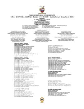 TJPA - Diário da Justiça - Edição nº 8109-2025