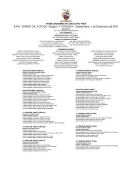 TJPA - Diário da Justiça - Edição nº 7274-2021