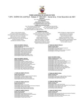 TJPA - Diário da Justiça - Edição nº 7280-2021