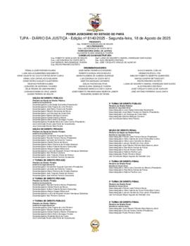 TJPA - Diário da Justiça - Edição nº 8140-2025