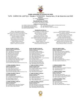 TJPA - Diário da Justiça - Edição nº 8168-2025