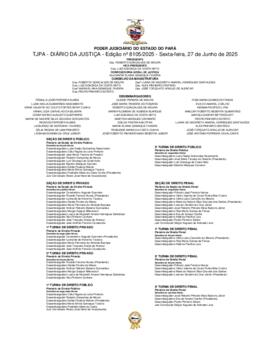 TJPA - Diário da Justiça - Edição nº 8105-2025