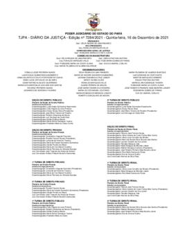 TJPA - Diário da Justiça - Edição nº 7284-2021